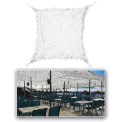 CamoSystems Shade Sail Net Broadleaf 5x5 White -Elite Tactical camosystems shade sail net broadleaf white 5 6